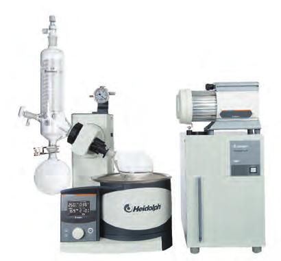 distillations with vacuum control Automatic distillations with Hei-VAP Precision hand lift models and valve-regulated vacuum pumps Automatic distillations with Hei-VAP Precision motor lift models and