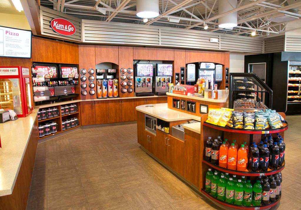 Photo: Kum & Go, WINNER Market Transformation 100+ stores across Midwestern US Kum & Go Gas Stations OWNER Kum & Go // ARCHITECTURE AND INTERIOR DESIGN Shiffler Associates GENERAL CONTRACTOR Henning