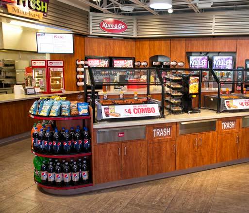 2 Million Sq Ft in 100 stores (and growing) To encourage environmentally responsible forest management, Kum & Go uses a minimum of 95% of all wood-based materials and products that are FSC certified,