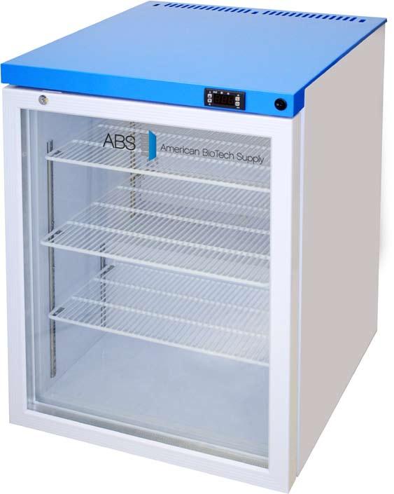 laboratory work areas Refrigerators: 0 C to 10 C, Preset at 4 C Dual Temp: Refrigerator Preset at 4 C Freezer Preset at -20 C Exterior Adjustable Mechanical Thermostat with Power Cord Durable ABS