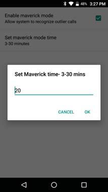 12 SET MVERIK GEN X MOILE PP Maverick opera ons allow the system to recognize an outlier call in the system.