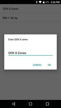 17 GEN X MOILE PP HNGE GEN X / RM UNIT NMES This allows you to give the GEN X and GEN X RM s a specific name.