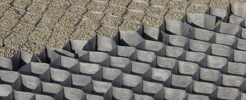 DuPont TM ex Groundgrid An ideal combination of ground stabilisation, confinement and drainage Impermeable Product Three dimensional honeycomb structure based on high strength nonwoven sheet
