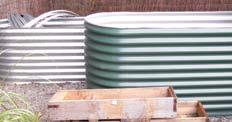 prefabricated corrugated galvanised beds, recycled apple crates