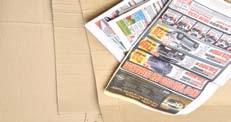 cardboard or multiple layers of newspapers.