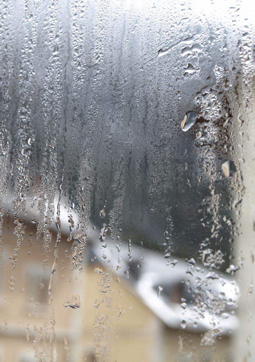6 7 Dampness Moisture makes its way into your home in many ways: cooking, showering, water leaks from roofs and windows, and damp underfloor conditions.