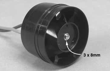 If you are installing the optional rotor cone, press it onto the fan rotor as shown.