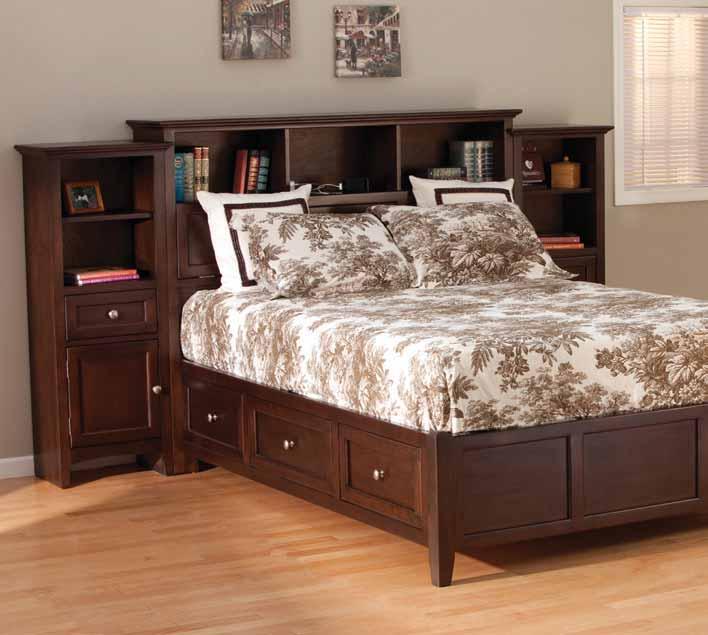 beauty and quality. The headboard features large and reading lights.