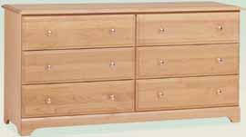 The drawers are accented and feature metal drawer