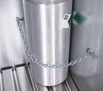 Hose from evaporator provides forced-air cooling of beer tower to minimize foaming issues.