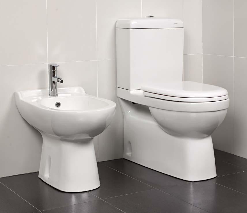 Lifestyle Series - Toilet Suites, Basins and Vessels Building Products Pty Ltd Cara Pedestal Basin Armanti Verno Bidet and Cara Back-To-Wall Toilet Suite