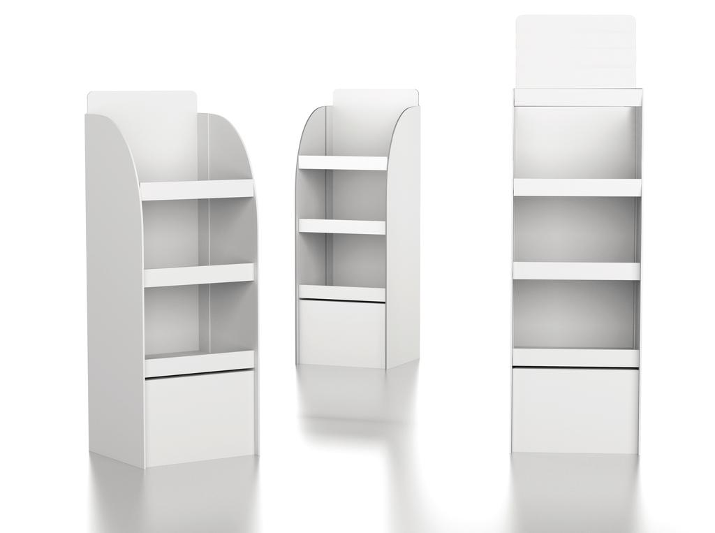 IN YOUR STORE DISPLAY A customised display with graphics, 3 shelves, with the possibility