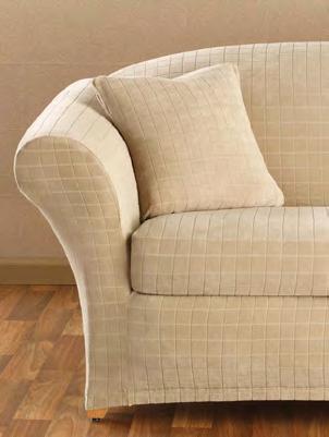 FERN IVORY Shown in linen Stretch Holden Add rich color to your room. These stretch slipcovers will make your furniture the centerpiece of your living or family room.