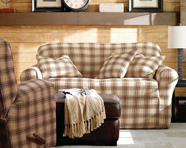 family room. These trim and snug one piece slipcovers feature self-piping on the arms for an added decorator effect. 94% polyester/6% spandex. Machine washable.