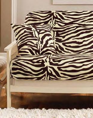 THROWS & FUTONS Plush Animal Throw With an embossed animal pattern, this throw is an affordable and easy way to redecorate. 100% polyester. Machine washable.