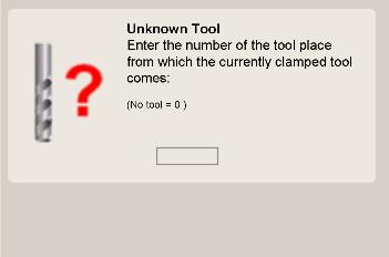 Operation Lava CNC 240 By entering the respective tool place and confirming this entry, the tool