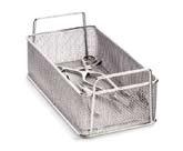 Should be positioned on standard lower trolley D-CS2 or CS2. Made of stainless steel. Dimensions lxdxh 300x130x145 mm. D-ST10 TRAY/CONTAINER SUPPORT Support for 10 basins/trays.