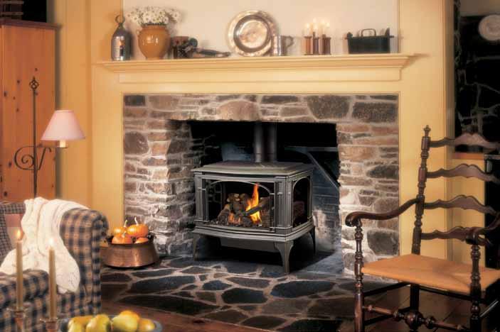 10 The Greenfield shown in New Iron paint finish. The Greenfield cast iron gas stove is a true revolution in stove design.