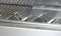 Stainless Steel burners with individual controls give a consistent flame from front to back, providing even and
