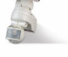 Also switches fluorescent and low energy loads. 400W C Class energy saving halogen lamp supplied Corner mount bracket supplied.