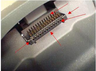5- All sides of the connector (shown below) should also be rubbed with the cotton tipped applicator.