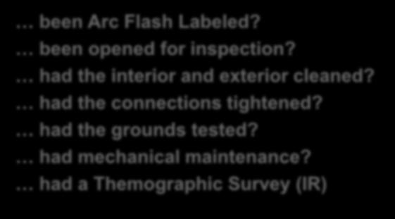 Who knows if their electrical equipment has? How many times do we need to raise our hands? I m getting tired. been Arc Flash Labeled?