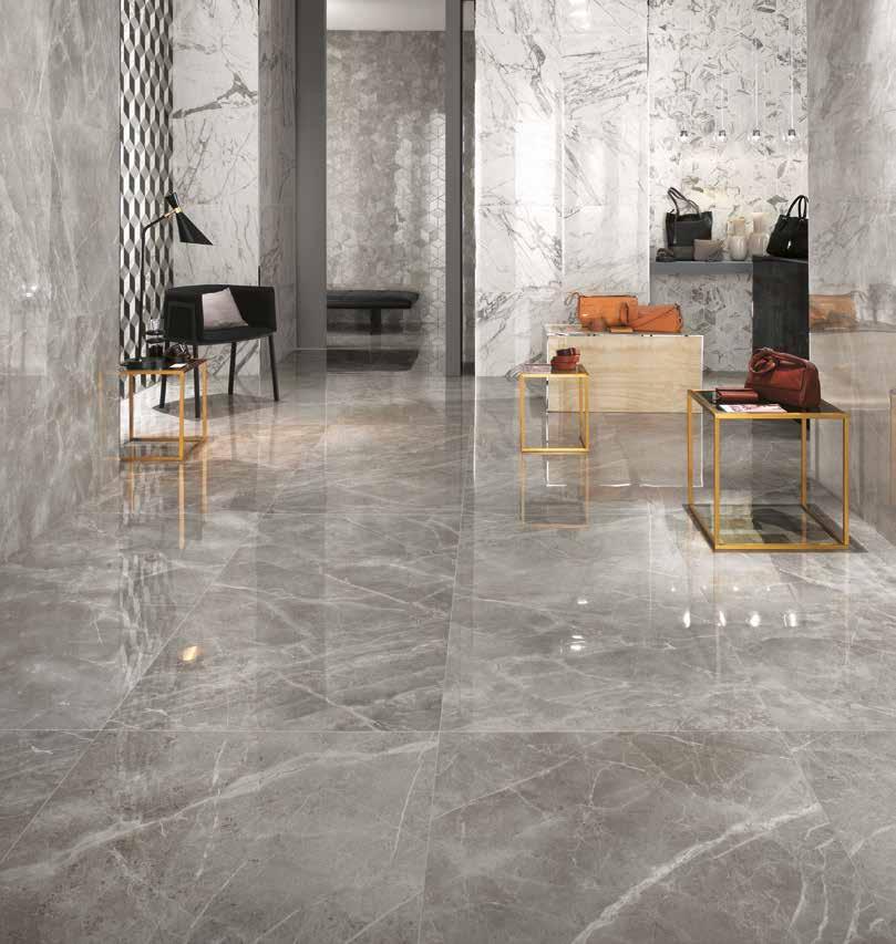 porcelain floors and white-body wall tiles by Atlas Concorde.