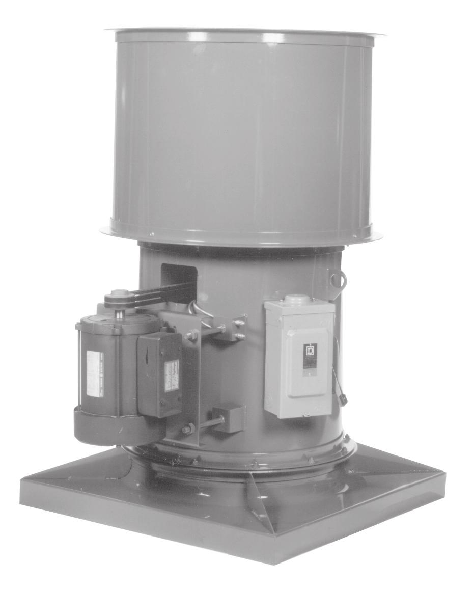 Upblast PRV Twin City Fan & Blower s upblast PRV is a heavy-duty exhaust ventilator designed to handle a variety of industrial exhaust applications.