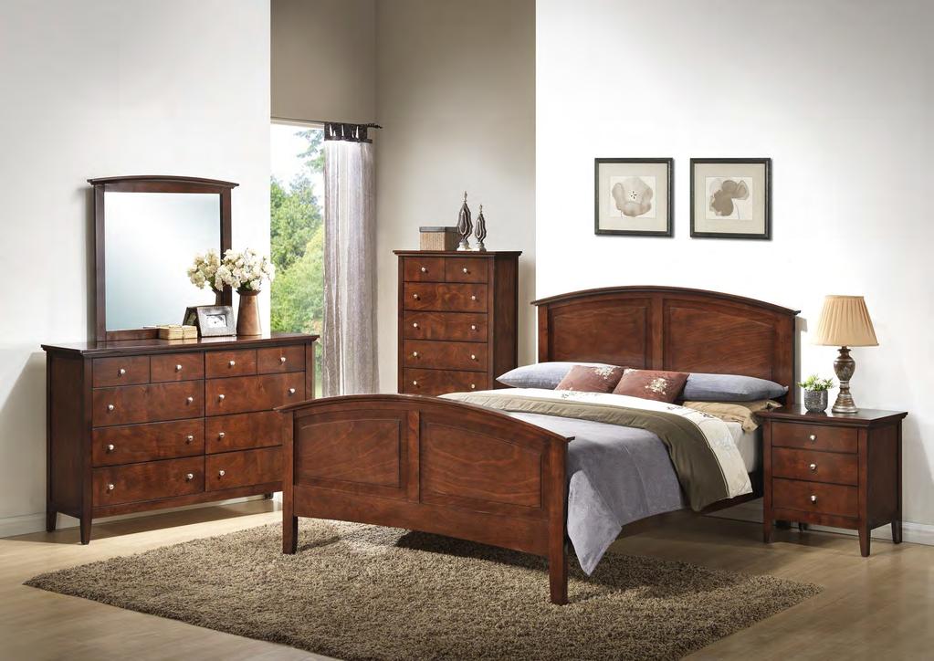 3136 Carter Collection Deep Cherry The 3136 Carter Deep Cherry Bedroom Collection features high quality wood grain