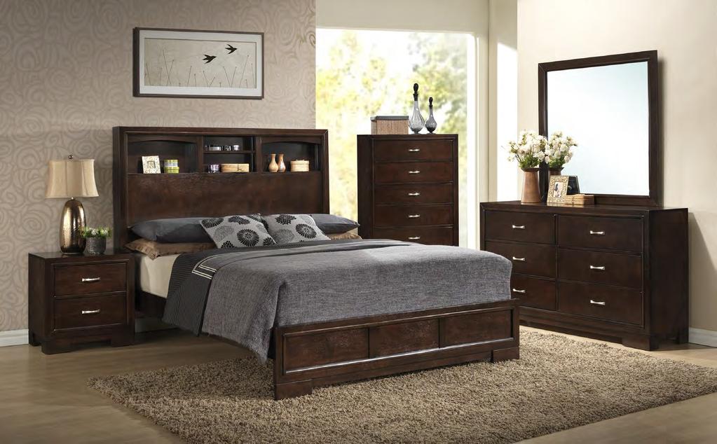 4233 City Loft Collection Cappuccino The 4233 City Loft Bedroom brings the styling and scaling of Studio Loft living to any bedroom!