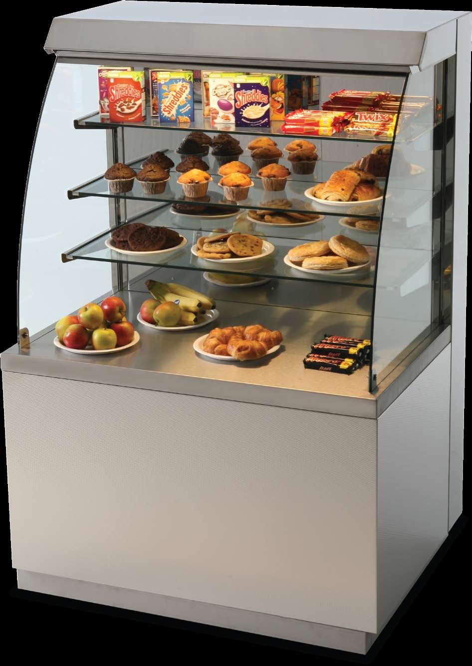 Ambient Models Victor Optimax ambient merchandising units are perfectly suited for delis, coffee shops, convenience stores and all food-to-go applications.