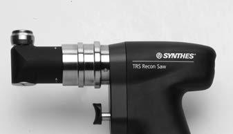 Working with the TRS Recon Sagittal Saw Operating the TRS Recon Sagittal Saw Turn the mode switch to the SAW position. The single variable-speed trigger allows control of the oscillating frequency.