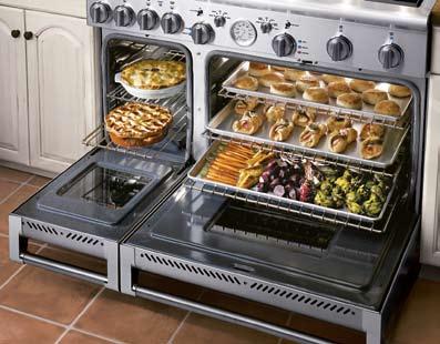 THERMADOR S PRO GRAND 27" COMMERCIAL DEPTH RANGES SET THE BENCHMARK FOR THE LARGEST oven capacity on the market THERMADOR: OF ALL UNITS TESTED, THE PRO GRAND HAS THE LARGEST OVEN CAPACITY.