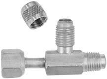 ACCESS FITTINGS AVX Series Access Fittings Standard 1/4 SAE Male Flare Connections Built in Valve Core and Brass Caps 2
