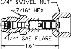 Product Description & Size AVT-34 F6225 F6221 1 1/8 MPTx1/4 MF on Run x 1/4 SAE on Branch AVT-44 F6227 N/A 2 1/4 MF T valve
