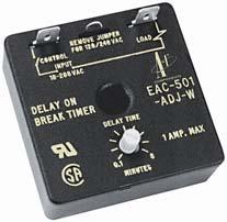 138 EAC 426 - Delay On Break Timer Mounts At Any Angle 24 VAC Hard Wired In To System Fixed Models Product Type Control Voltage Delay on