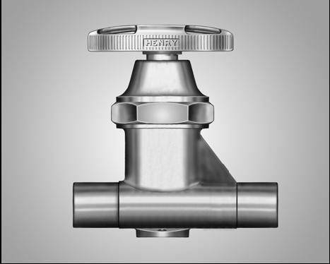 PACKLESS VALVES Standard Type Features: Forged brass cored body provides durability, maximum rigidity, strength.