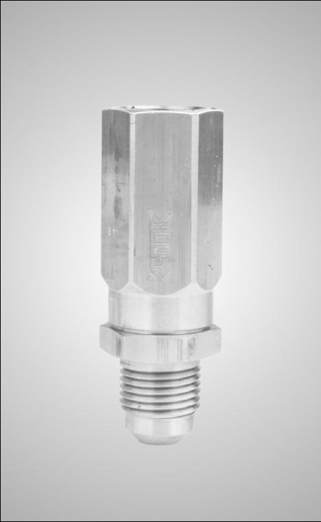 RESERVOIR PRESSURE VALVES We recommend the use of our Reservoir Pressure Valve with our Oil Reservoir. Mount the valve on the 3 8" male flare suction vent on top of the Oil Reservoir.
