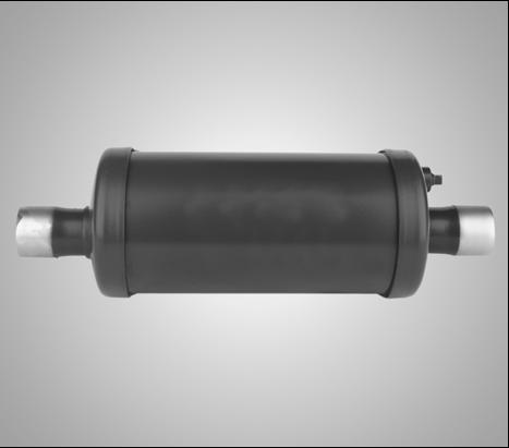 DISCHARGE LINE MUFFLER Mufflers have internal baffles designed for minimum pressure drop. These baffles change the velocity of the discharge gasses passing through the muffler.