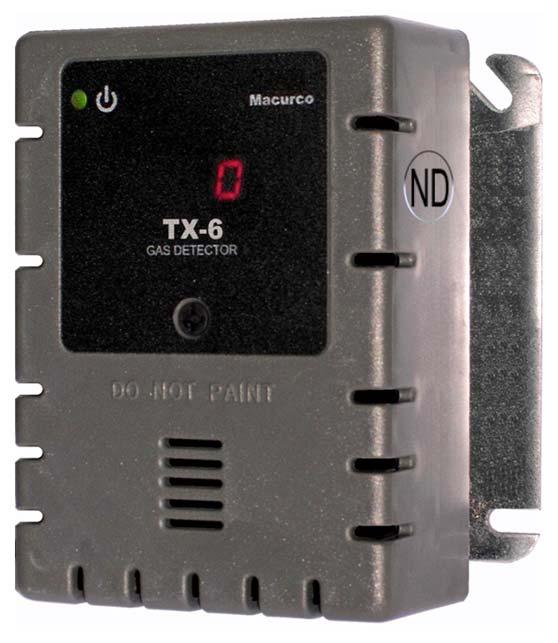 TX-6-ND Nitrogen Dioxide Detector, Controller and Transducer The Macurco TX-6-ND is a fully programmable, low voltage, dual relay Nitrogen Dioxide (NO2) detector, controller and transducer for HVAC
