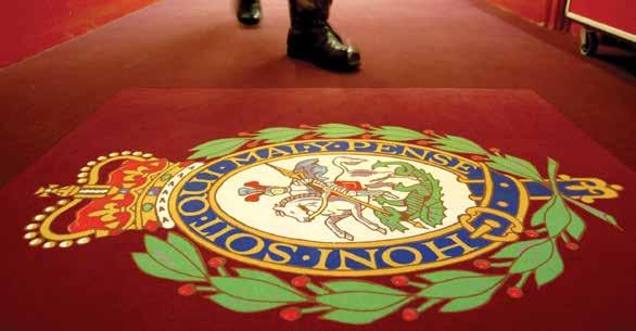Flotex flocked flooring has been used to create an impressive military logo at The Tower of London.