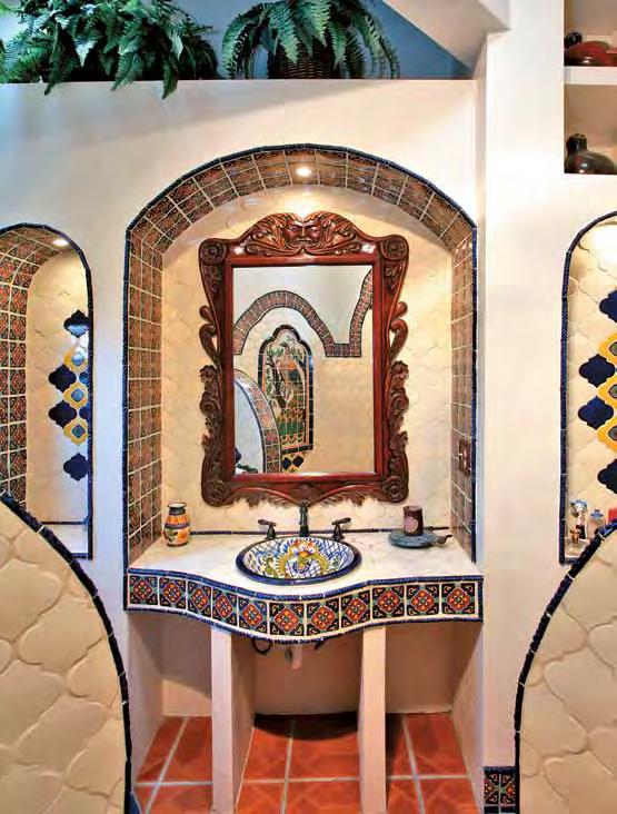 Kristi Black says, I design from my passion for Mexican tiles creating environments using classical and traditional designs, molded together with my own spin.