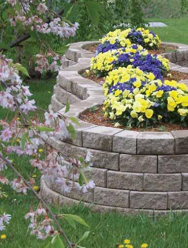 Weathered Curbstone is available in a variety of colors to integrate beautifully with Weathered Versa-Lok Units, Estate Wall and Estate Pavers.