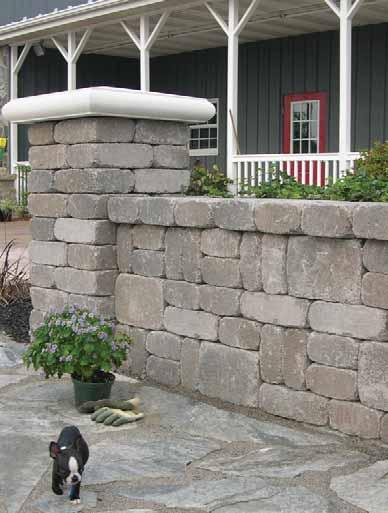 No mortar is required, just stack blocks in a variety of appealing patterns to create small walls, planters or entrances.