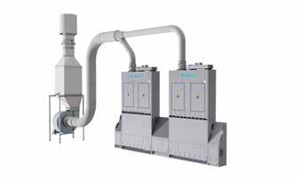 adjustable suction slits Great flexibility because installation is possible in existing and new plants Inexpensive even for long intake hoppers due to only one control unit for multiple modules