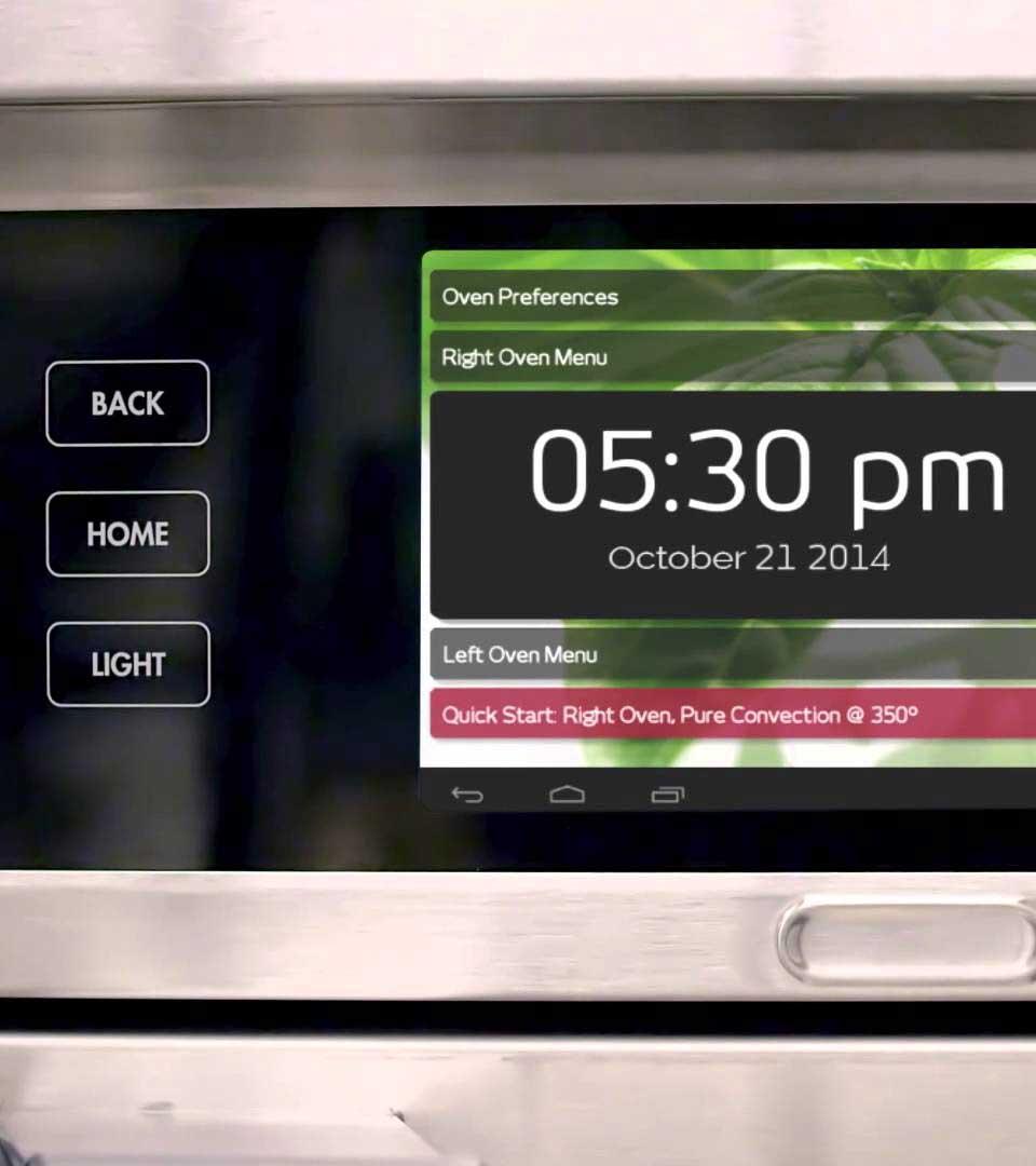 Benefits 16 Controls The future of wall oven controls comes from Dacor, Jenn-Air and Miele. Dacor has an Android-based system which will message you at the end of a cooking cycle.