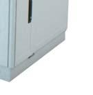 External access totally impossible provided by hidden hinges Robust stainless steel locking system Maximum protection against environmental impacts, vandalism, EMC and extreme thermal