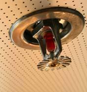 Sprinkler Systems In a fire sprinkler system, a network of piping filled with water under pressure is installed behind the walls and ceilings.