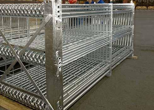 steel tubing Hot-dip galvanized after fabrication (HDGAF) Max. allowable working pressure is 300 psig Sloped tubes for free drainage of fluid Fabricated per ASME B31.