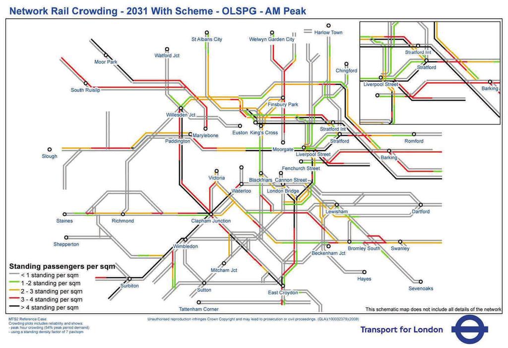 Figure 3 Network Rail Crowding (2031 with